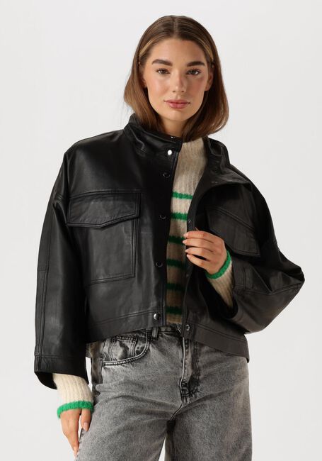 CO'COUTURE PHOEBECC LEATHER BOX JACKET Vestes en noir - large