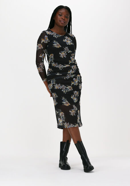 Zwarte JUST FEMALE Midi jurk ANLIA DRESS - large