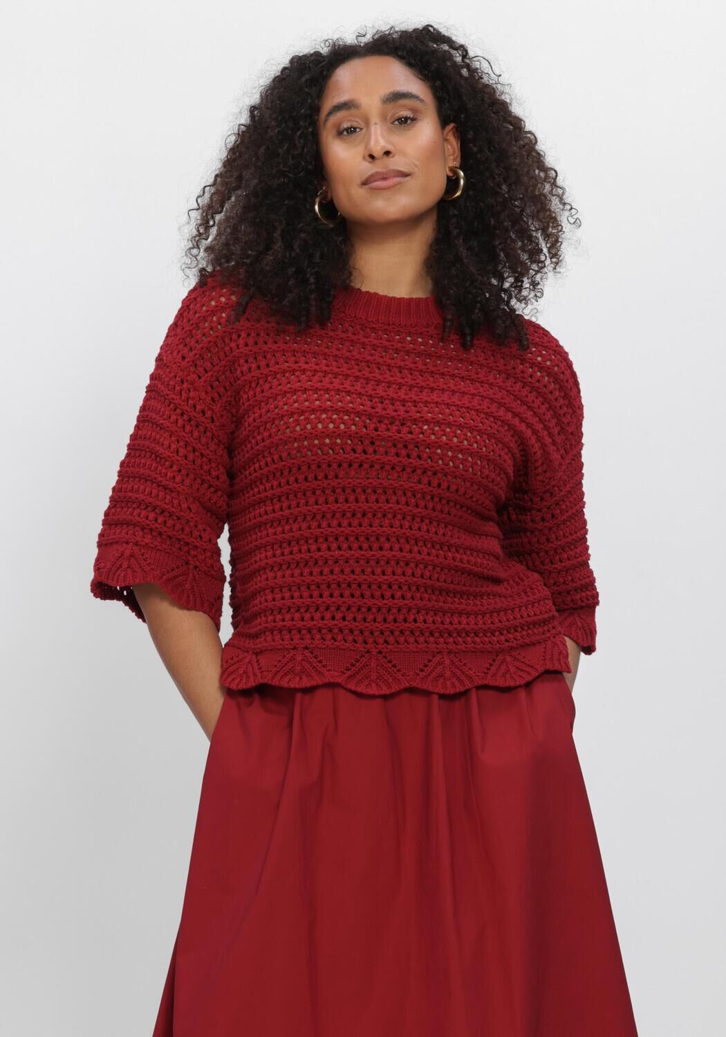 Rode MSCH COPENHAGEN Trui MSCHTABITHA FAIRYN 2 4 PULLOVER - large