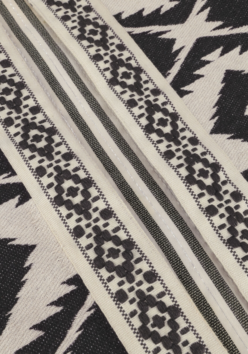 Zwarte SUMMUM Jack SHORT ROUND NECK JACKET GEO AZTEK - large