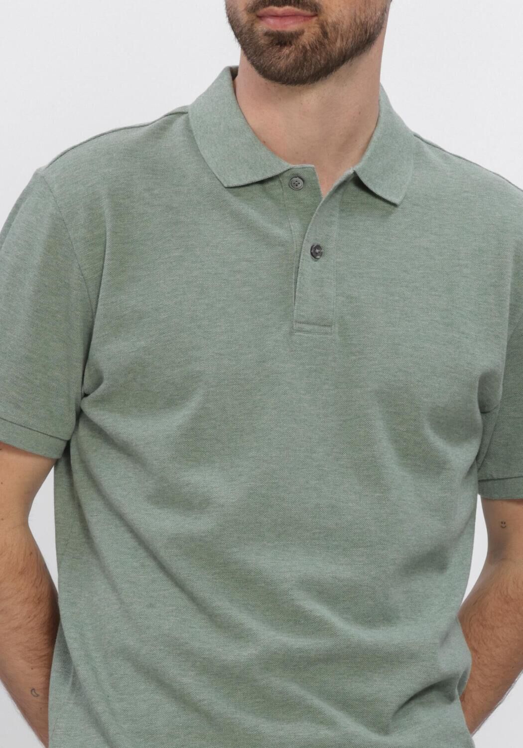PROFUOMO Polo POLO SS BASIS PIQUE en vert - large