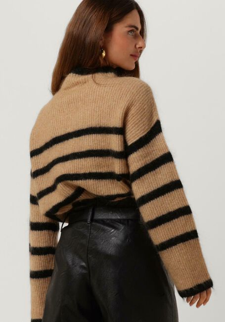 SECOND FEMALE Pull OVALIS KNIT T-NECK en camel - large