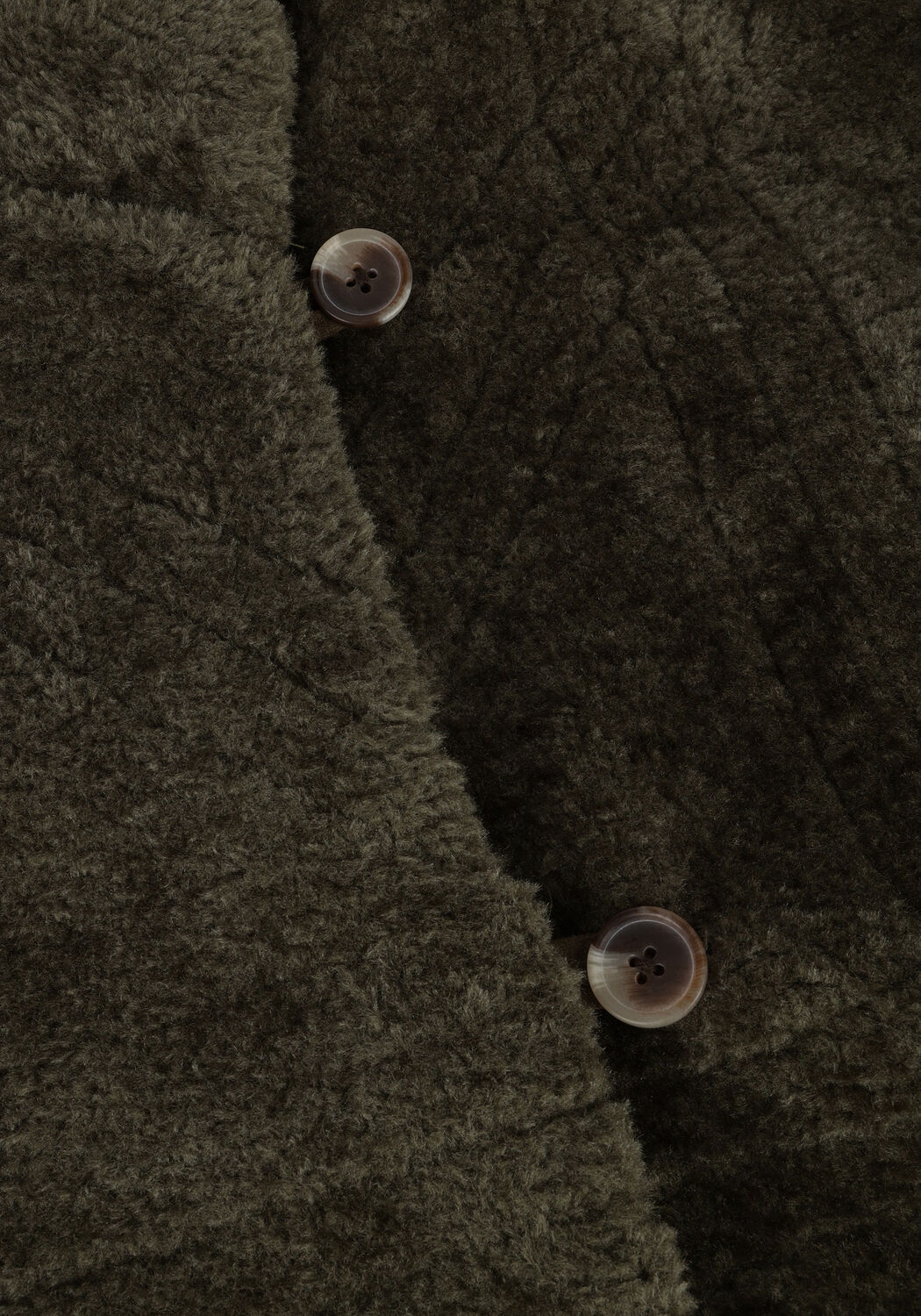 ANOTHER LABEL Manteau Teddy AVA JACKET en vert - large