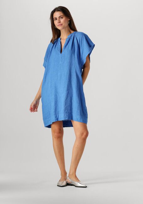 BY-BAR Mini robe VINA LINEN DRESS en bleu - large