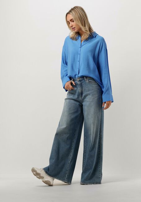 Blauwe MSCH COPENHAGEN  MSCHAUDIA SHIRT - large