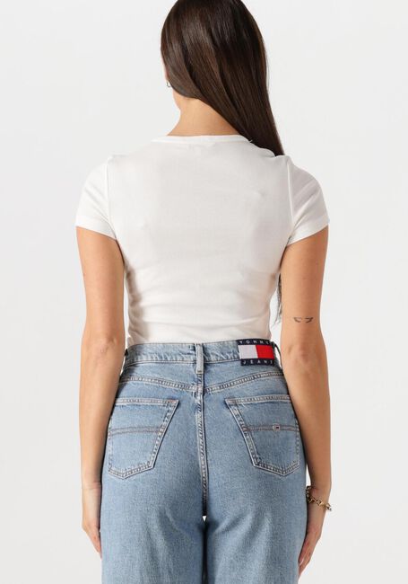 TOMMY JEANS T-shirt TWJ SLIM BADGE RIB TEE en blanc - large