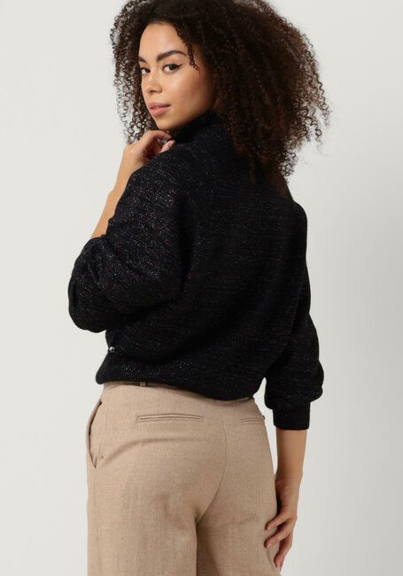 SCOTCH & SODA Pull RUFFLED HIGH-NECK LUREX PULLOVER en marron - large