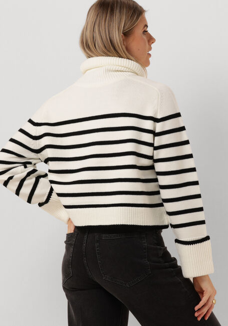 CO'COUTURE Col roulé MERO CROP STRIPE KNIT en blanc - large