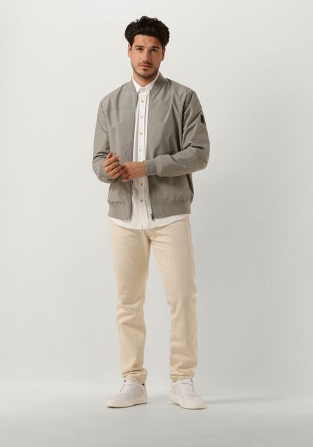 CAST IRON Chemise décontracté LONG SLEEVE SHIRT TWILL JERSEY 2 TONE Gris clair - large