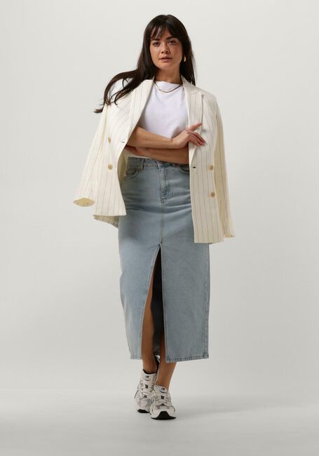 Blauwe NOTRE-V Midirok DENIM MAXI SKIRT - large