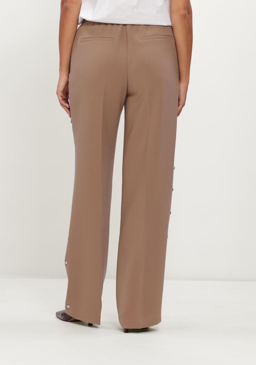 DANTE6 VEY STUDDED SMART PANTS Pantalons en marron - large
