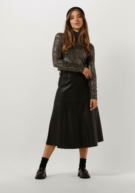BRUUNS BAZAAR Jupe midi VEGANI IMMA SKIRT en noir - large