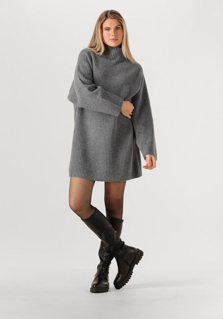 Grijze EDITED Mini jurk NEEA KNIT DRESS - large