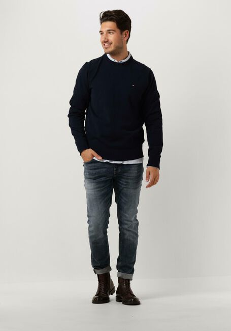 TOMMY HILFIGER Pull 1985 CREW NECK SWEATER Bleu foncé - large