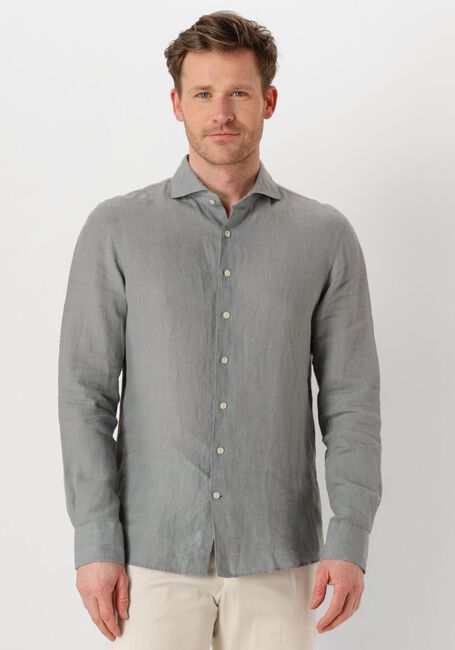 Groene PROFUOMO Klassiek overhemd SHIRT X-CUTAWAY LINEN - large