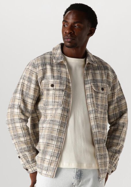 ANERKJENDT AKHANKY CHECK TWILL OVERSHIRT Chemises en beige - large