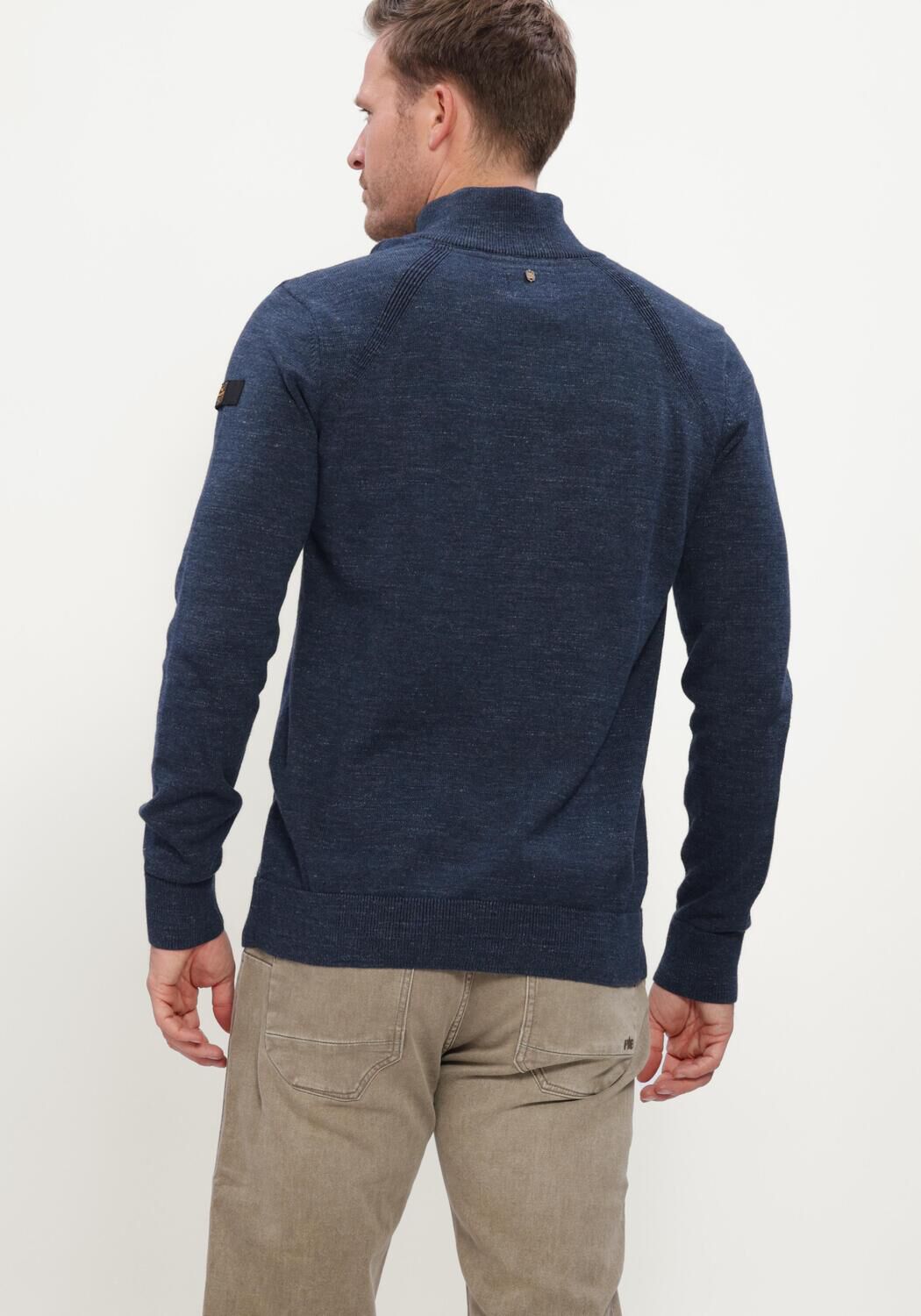 PME LEGEND Pull HALF ZIP COLLAR COTTON RIB Bleu fonc&eacute; - large