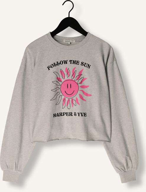 Grijze HARPER & YVE Sweater SMILEY-SW Grijze HARPER & YVE Sweater SMILEY-SW - large