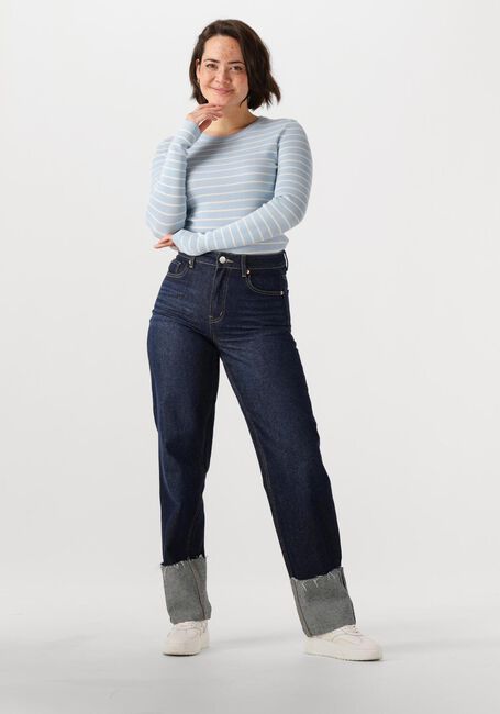 Lichtblauwe YDENCE T-shirt KNITTED TOP DEVINA - large