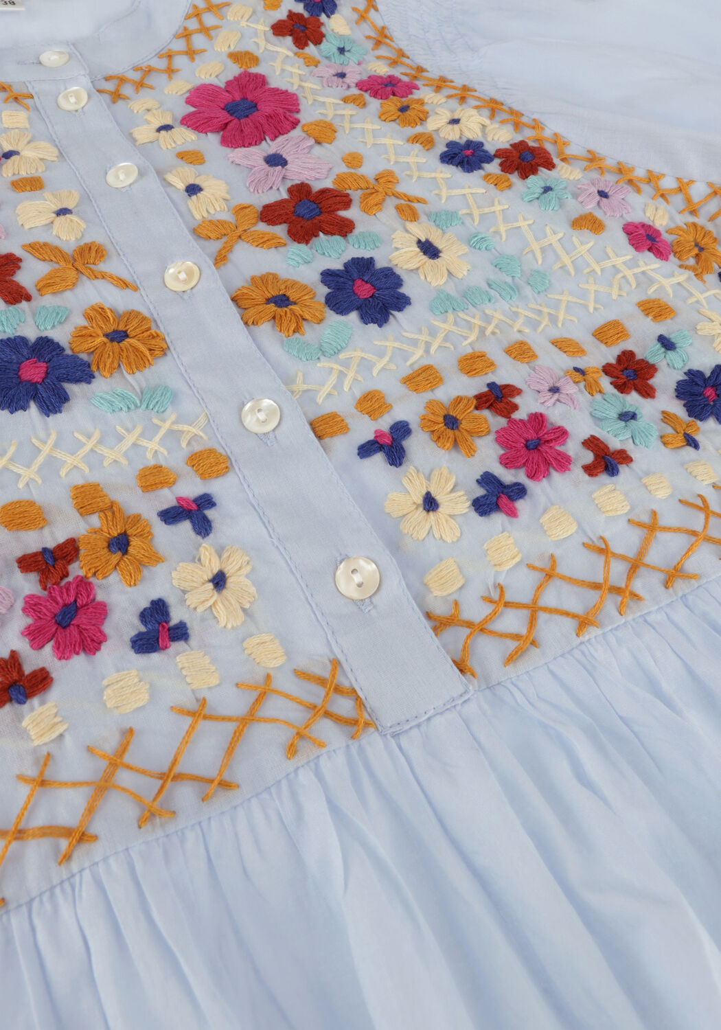 Lichtblauwe ANTIK BATIK  LENY BLOUSE - large