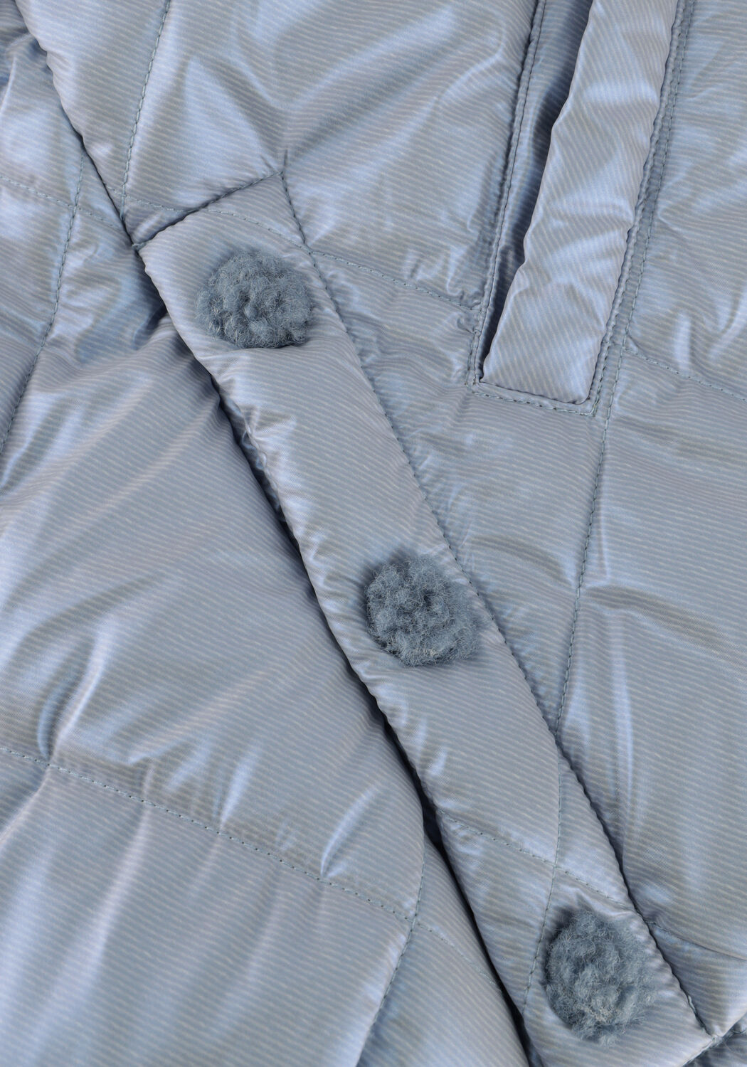 Lichtblauwe NONO Gewatteerde jas HOODED SHORT WINTER JACKET - large