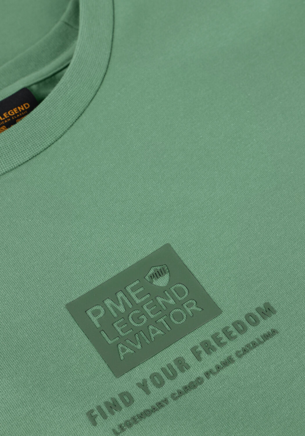 PME LEGEND T-shirt SHORT SLEEVE R-NECK COTTON ELASTAN JERSEY en vert - large