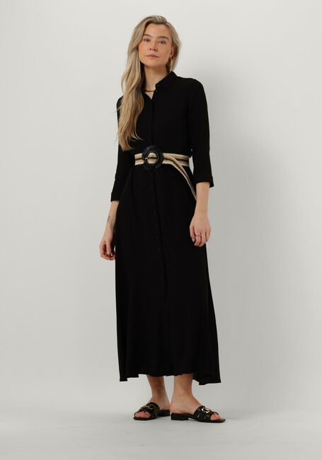 Zwarte Y.A.S. Maxi jurk YASSAVANNA LONG SHIRT DRESS - large