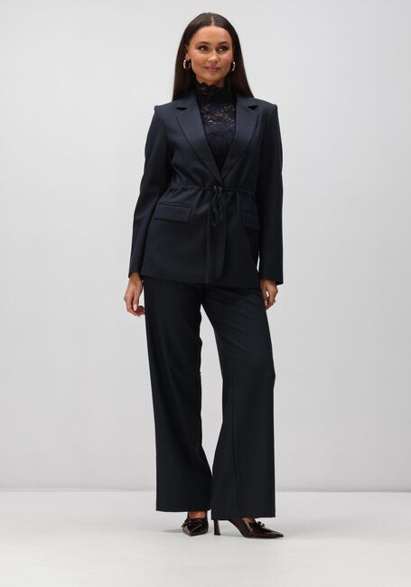 NEO NOIR Pantalon large EMMETT MELANGE PANTS Bleu fonc&eacute; - large