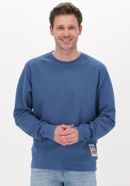 SCOTCH & SODA Chandail GARMENT-DYED INTERLOCK FELPA SWEATSHIRT en bleu - large