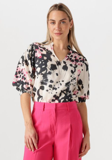 Multi JANSEN AMSTERDAM  MANON BLOUSE WAM 199 3/4 PUFFED SLEEVE - large