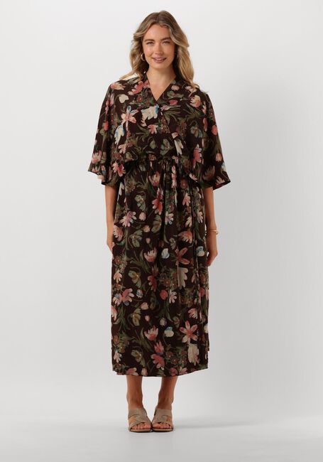 SISSEL EDELBO Robe midi BRENDA SILK WRAP DRESS en violet - large