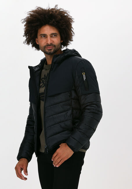 Zwarte NATIONAL GEOGRAPHIC Gewatteerde jas HOODED JACKET - large