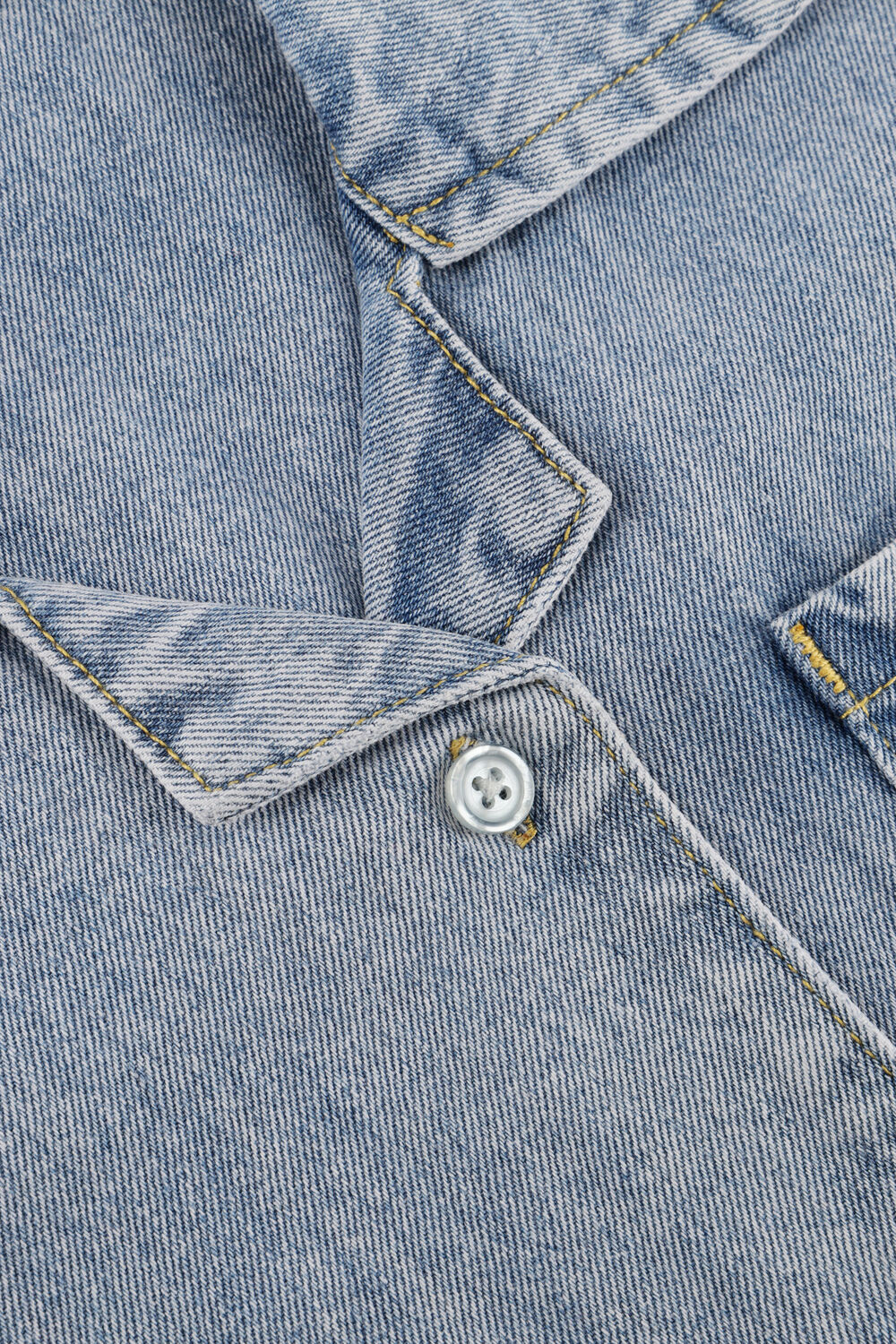 ALIX MINI SHORT SLEEVE DENIM BLOUSE Blouses Bleu clair - large