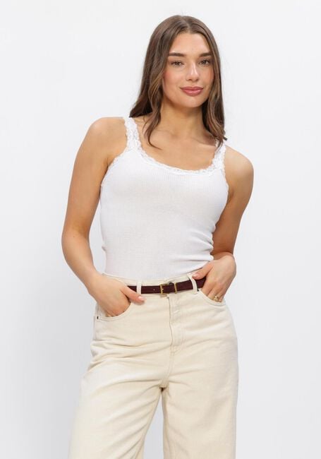 ROSEMUNDE Haut BABETTE DEEP BACK SILK TOP en blanc - large