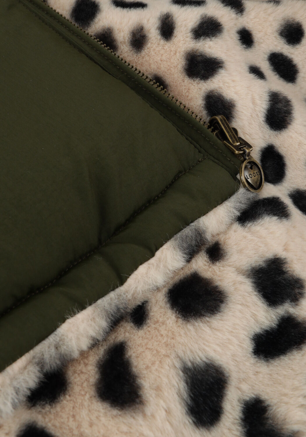 LOOXS LITTLE Manteau en fausse fourrure LITTLE REVERSIBLE OUTERWEAR JACKET en vert - large