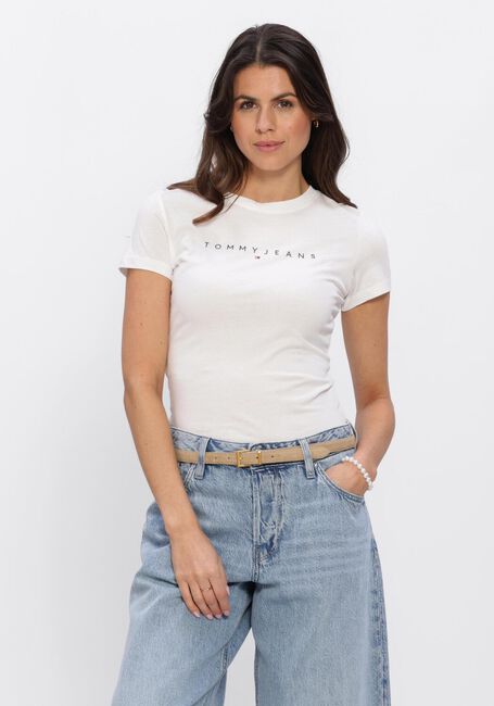 TOMMY JEANS T-shirt TJW SLIM LINEAR TEE EXT en blanc - large