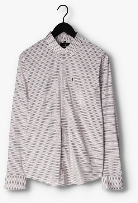 Gebroken wit VANGUARD Klassiek overhemd LONG SLEEVE SHIRT PRINT ON POPLIN STRETCH - large