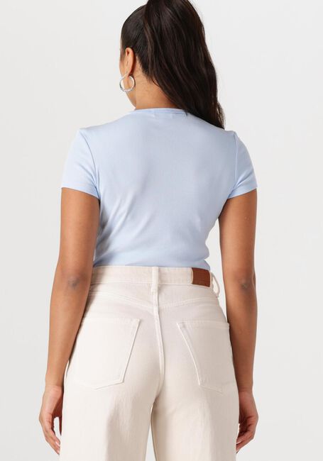TOMMY JEANS T-shirt TJW SLIM ESSENTIAL RIB SS EXT Bleu clair - large