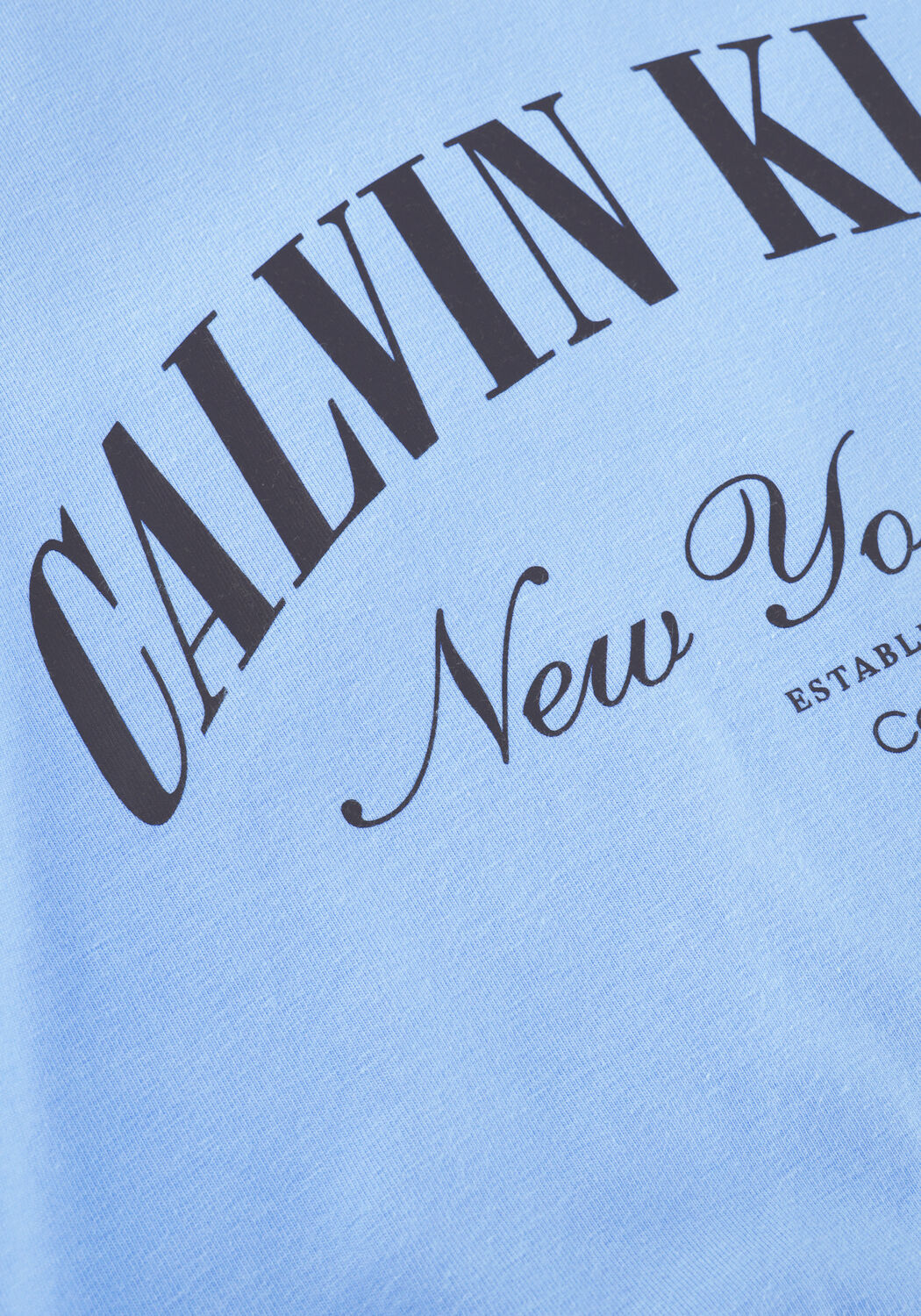 CALVIN KLEIN T-shirt SS GRAPHIC LOGO BABY TEE en bleu - large