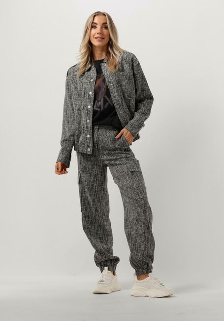 ALIX THE LABEL Jack LADIES WOVEN BOUCLE JACKET en gris - large