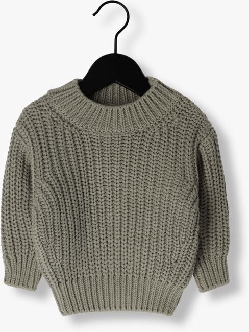 QUINCY MAE Pull CHUNKY KNIT SWEATER en vert - large