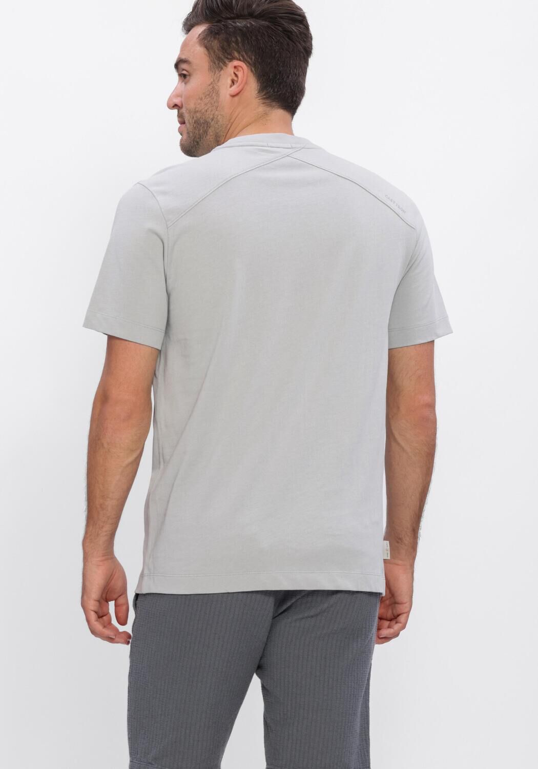 Lichtgrijze CAST IRON T-shirt SHORT SLEEVE R-NECK REGULAR FIT SINGLE JERSEY - large