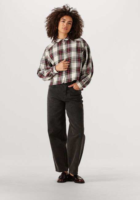 Witte BY-BAR  SARAH SHORT CHECK BLOUSE - large