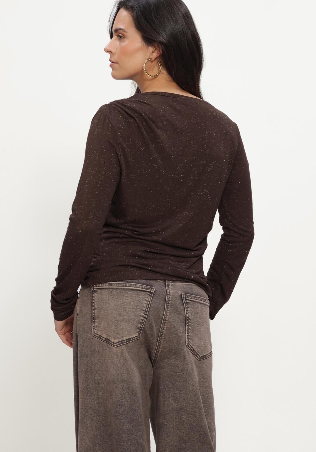 BY-BAR Haut LEYA SPARKLE TOP en marron - large