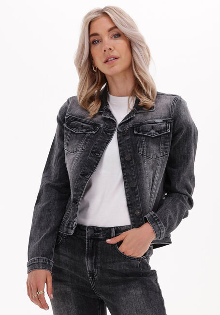 SUMMUM Veste en jean BASIC DENIM JACKET BLACK HEAVY TWILL en noir - large