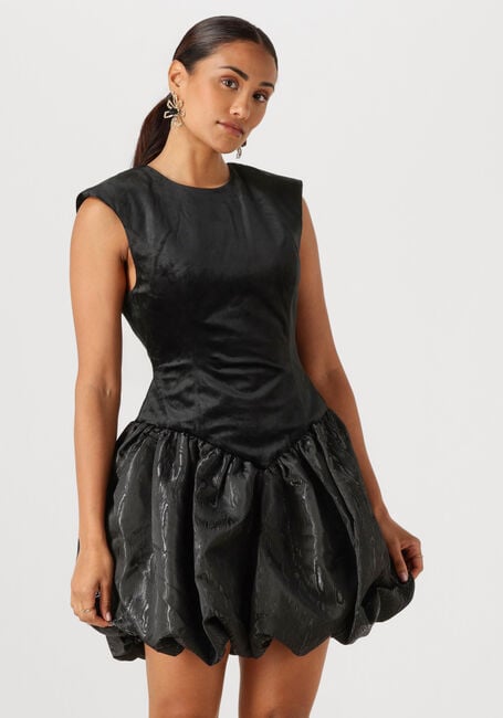 Zwarte Y.A.S. Mini jurk YASSARAH SL BUBBLE HEM DRESS - large