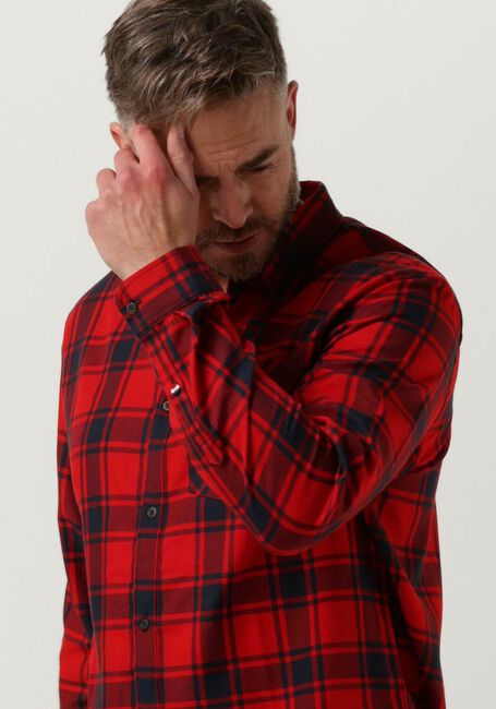 Rode TOMMY JEANS Casual overhemd TJM CHECK FLANNEL SHIRT - large