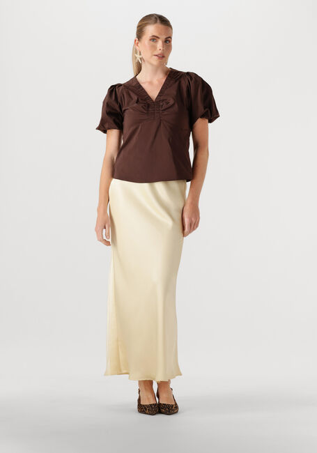 Bruine NEO NOIR  IRINA POPLIN BLOUSE - large