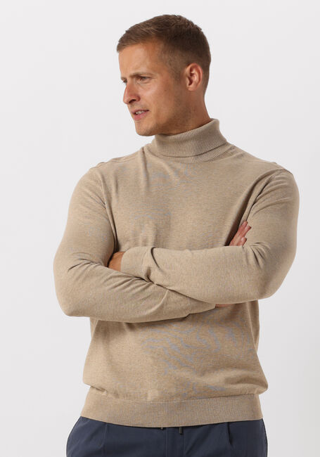Beige SELECTED HOMME Coltrui SLHBERG ROLL NECK B - large