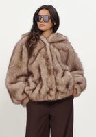 Beige STUDIO AR Faux fur jas HAILEY LONG FAUX MINK